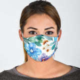 Light Blue Flowers Art Protection Face Mask