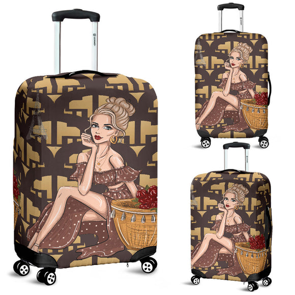 Paris Girl Luggage Cover