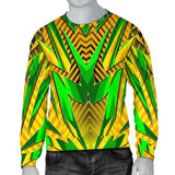 Racing Brazil Style Green & Yellow Splash Vibe Men's Sweater