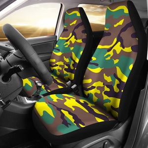Yellow Neon Army Car Seat Cover