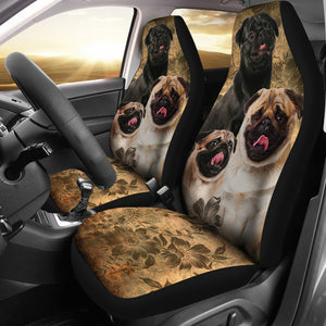 Amazing Smiling Pug Car Seat Cover