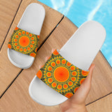 Neon Orange Sun Slide Sandals