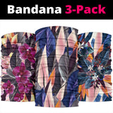 Colorful Flowers Art Bandana 3-Pack