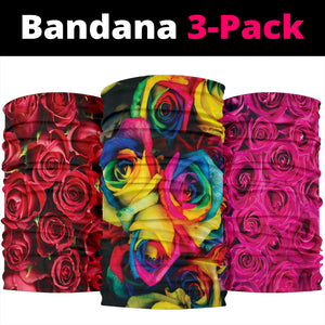 Amazing Power Of Roses Bandana 3-Pack
