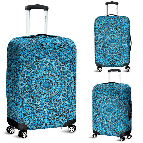 Sky Blue Mandala Luggage Cover