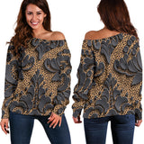 Royal Black Women's Off Shoulder Sweater