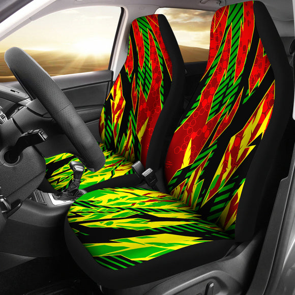 Racing Samba Style Red & Yellow Vibes Car Seat Covers