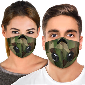 Geometric Army - Camouflage Design Three Premium Protection Face Mask