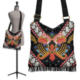 Ornamental White Heaven Crossbody Boho Handbag