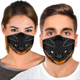 Racing Style Black & Orange Design One Premium Protection Face Mask
