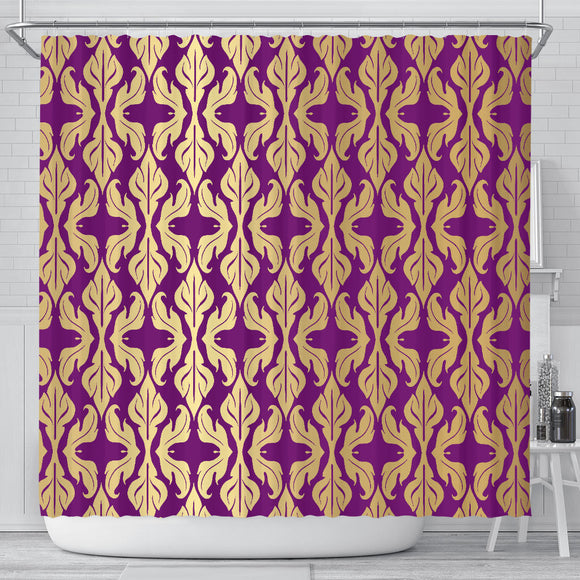 Purple Baroque Shower Curtain
