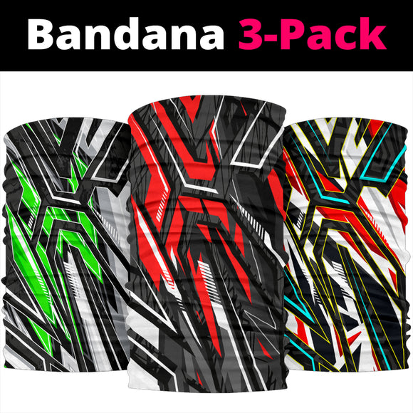 Racing Style Colorful Vibes 2 Bandana 3-Pack