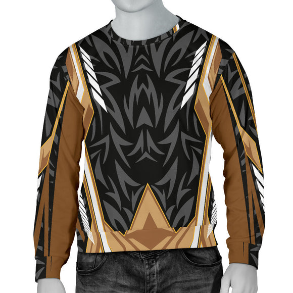 Racing Style Brown & Black Colorful Vibe Men's Sweater