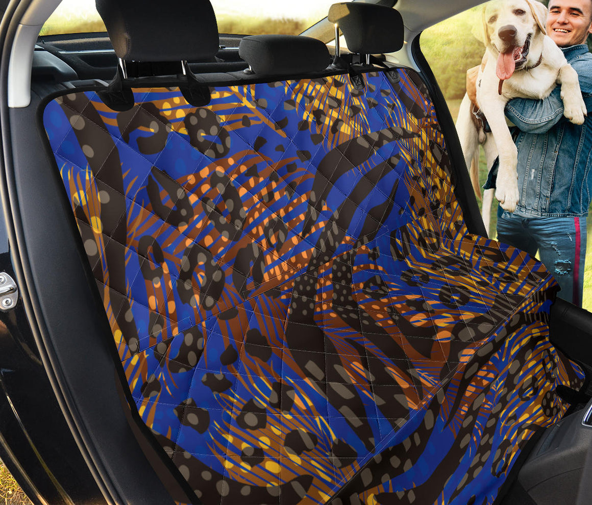 Blue Bandana Pet Car Seat Cover