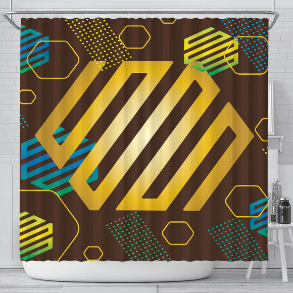 Experimental Gold Shower Curtain