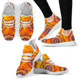 Orange Mandala Lovers Mesh Knit Sneakers