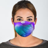 Abstract Fluid Colorful Art Three Protection Face Mask