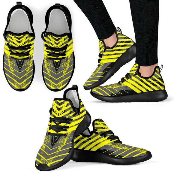 Racing Urban Style Yellow & Grey Vibes Mesh Knit Sneakers