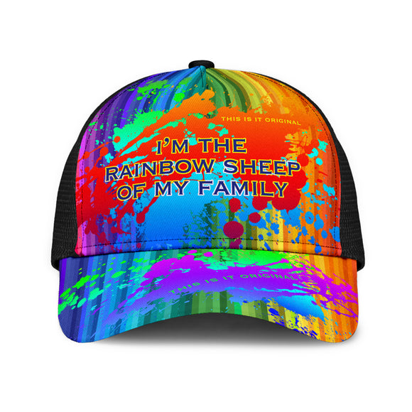 I'm the rainbow sheep of my family. Exclusive Rainbow Color Mesh Back Cap