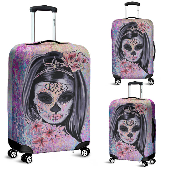 Calavera Skull Girl Luggage Cover