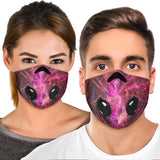 Pink Psychedelic Design One Premium Protection Face Mask