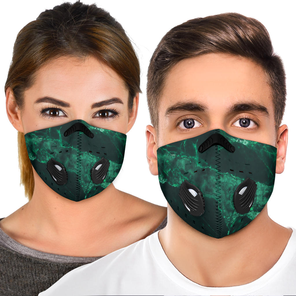 Emerald Green Real Marble Design Premium Protection Face Mask – This is ...