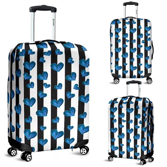 Blue Hearts Luggage Cover