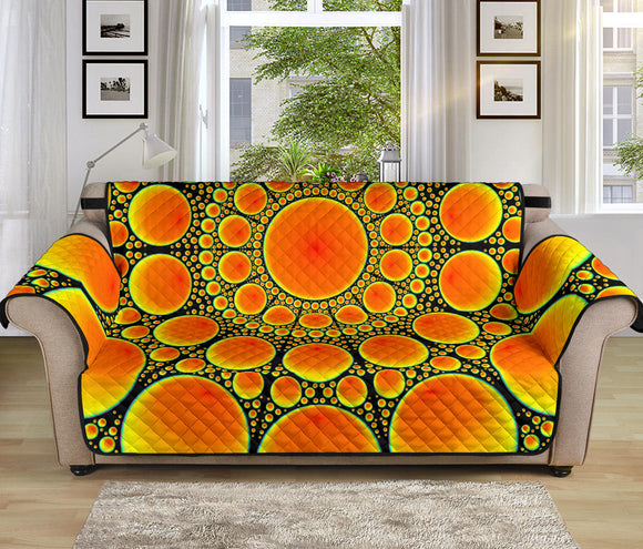 Neon Orange Sun 70'' Sofa Protector