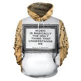 Music is basically the only thing that understands me. Music in Silver Frame Edition Hoodie