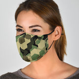 Camouflage Army Hexagon Design Protection Face Mask