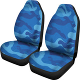 Blue Army Love Car Seat Cover