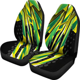 Racing Brazil Style Yellow & Black Vibes Car Seat Covers