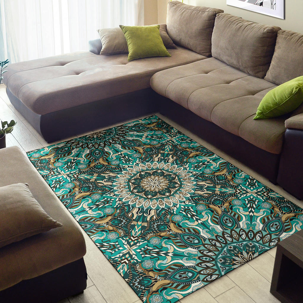 Dreamy Area Rug Ornamental Magical Green Dream Area Rug – This is iT Original