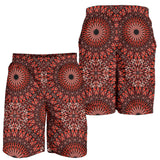 Red Spiritual Mandala Men's Shorts