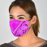 Luxury Perfect Extraordinary Pink and White Bandana Style Protection Face Mask