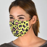 Amazing Neon Yellow Lovely Leopard Skin Protection Face Mask