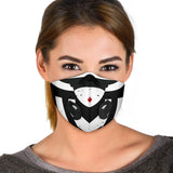 Women in Black & White Stripes Premium Protection Face Mask
