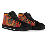 Orange Style Mandala High Top Shoe