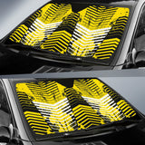 Racing Style Yellow & Black Stripes Vibes Auto Sun Shades