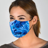 Luxurious Blue Marble Design Protection Face Mask