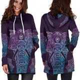 Violet Elephant Women's Hoodie Dress