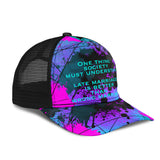 Late marriage is better than wrong marriage. Street Art Design Mesh Back Cap