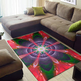 Psychedelic Style Mandala Design Four Area Rug