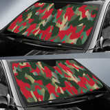 Red And Neon Camouflage Auto Sun Shades
