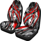 Racing Army Style Grey & Red Vibe Car Seat Cover