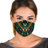 Amazing Luxury Dark Green Tartan Premium Protection Face Mask