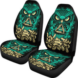 Green Luxury Owl Car Seat Cover