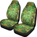 Glamour Green Mandala Car Seat Cover