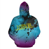 Light Blue Street Art Design With Black Painted Style - LOVE ME HARDER HOODIE
