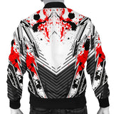 Racing Style Black & Bloody Red Splash Vibes Men's Bomber Jacket